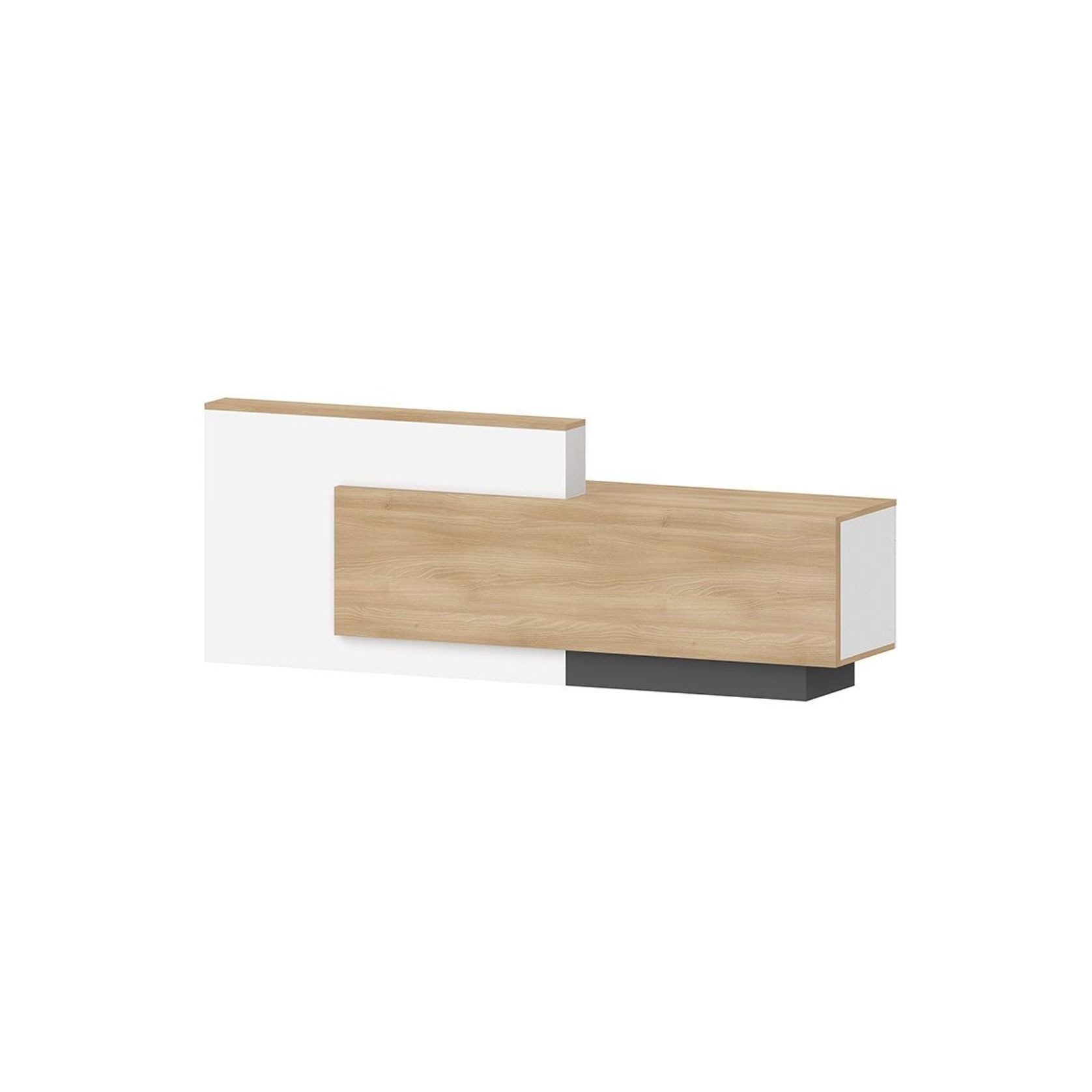 HELMER Reception Desk 2.4M Right Panel - Oak & White gallery detail image