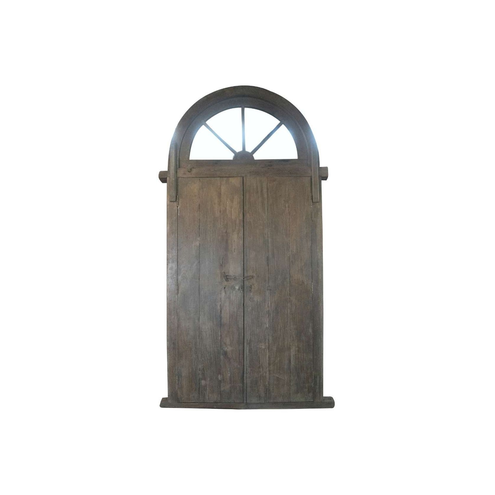 Vintage Teak Door - Round, Brown gallery detail image