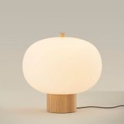 Luna Glass Table Lamp - Large in Timber gallery detail image