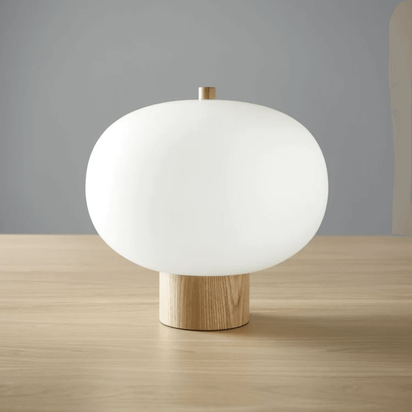 Luna Glass Table Lamp - Large in Timber gallery detail image