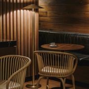 Henri LED Floor Lamp in Gold gallery detail image