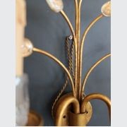 Pair Of Banci Firenze Gilt And Glass Wall Sconces C.1970 gallery detail image