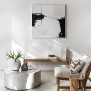 Elle Round Block Marble Coffee Table / White gallery detail image