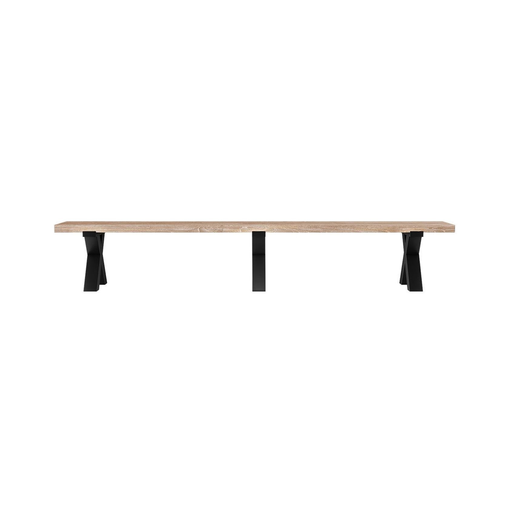 Fortico Teak X-leg Bench Seat 280cm gallery detail image