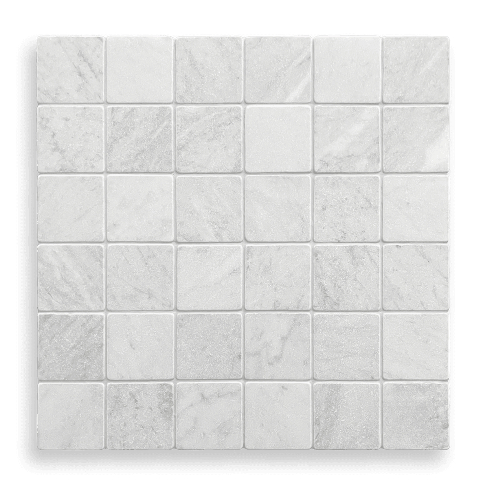 Carrara Tumbled Tile, 98x98x10mm gallery detail image