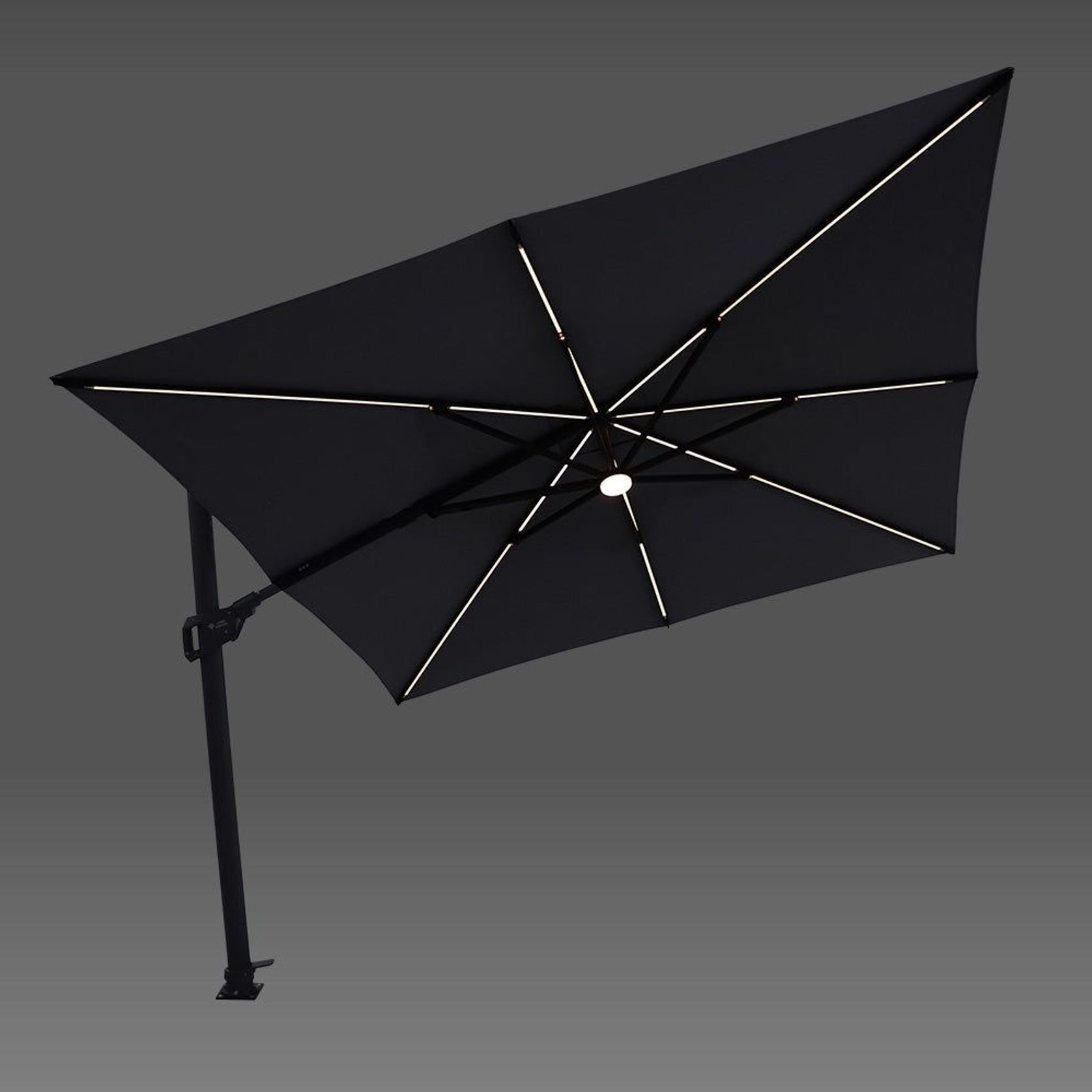 Agave 3m Square Cantilever Umbrella with Sunbrella Fabric gallery detail image