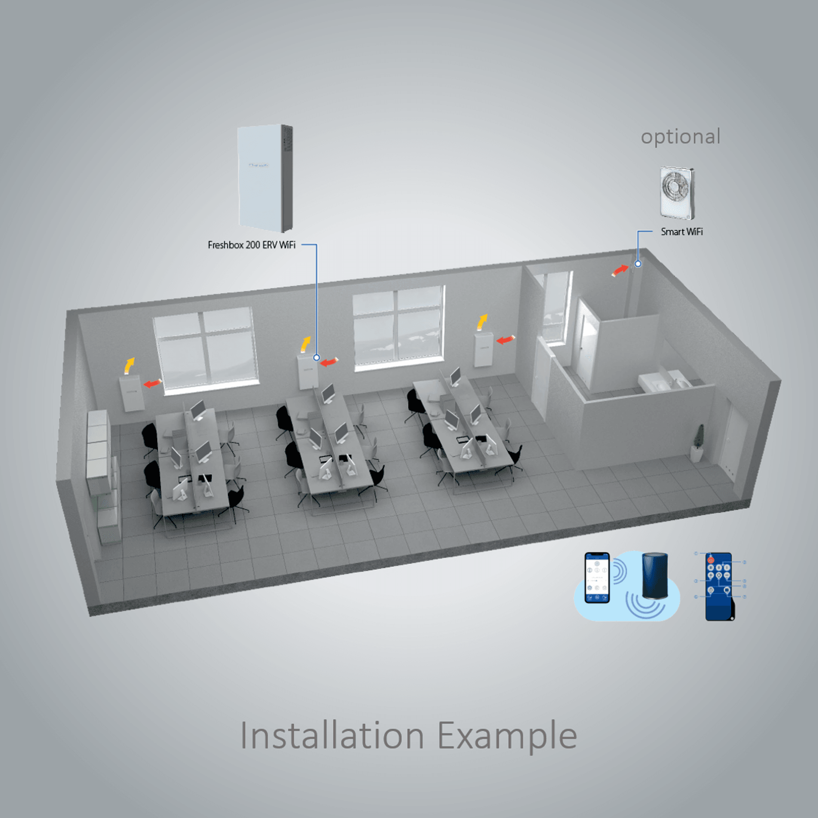 Freshbox 200 WIFI - Decentralised Ventilation System gallery detail image