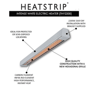 HEATSTRIP Intense Heater White 2200w gallery detail image