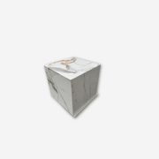 Cube Side Table - Gold Calacatta Marble | Natural Stone Co. gallery detail image