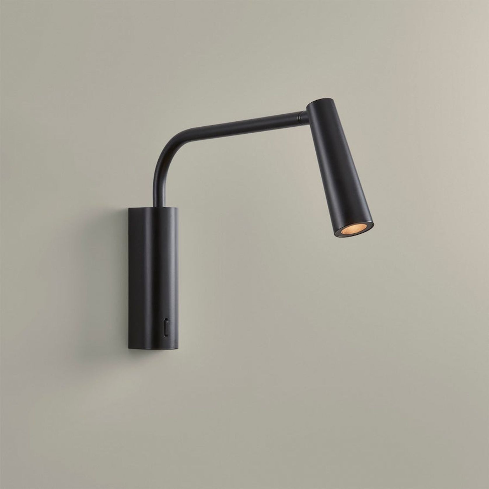Turin LED Reading Wall Light in Metal Black gallery detail image