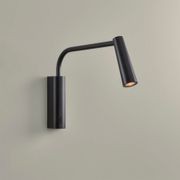 Turin LED Reading Wall Light in Metal Black gallery detail image
