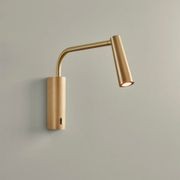 Turin LED Reading Wall Light in Matte Gold gallery detail image