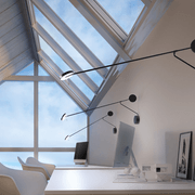 Rolla LED Adjustable Wall Light in Black gallery detail image