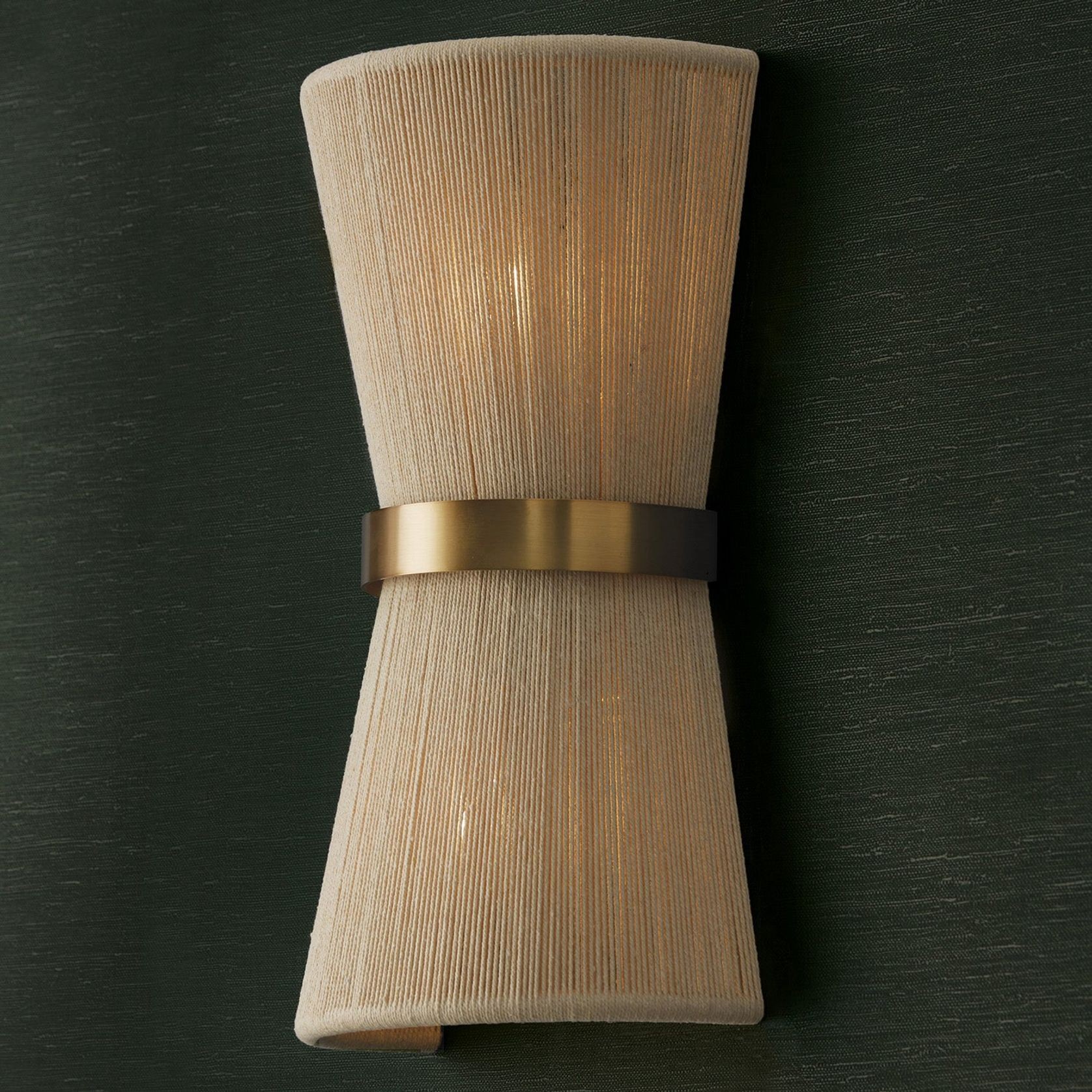 Fisher 2 Light Wall Light in Bleached Rope gallery detail image