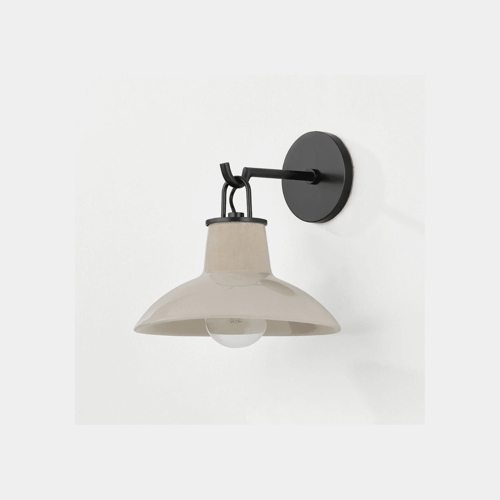 Potter 1 Light Wall Light Distressed Bronze & Ceramic Ivory Crackle gallery detail image