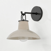 Potter 1 Light Wall Light Distressed Bronze & Ceramic Ivory Crackle gallery detail image