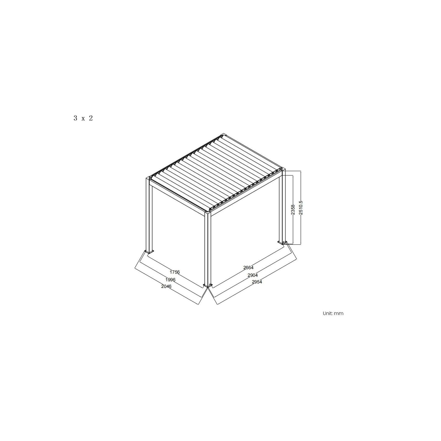 Baltic Manual Freestanding Louvre Roof Aluminium Pergola gallery detail image