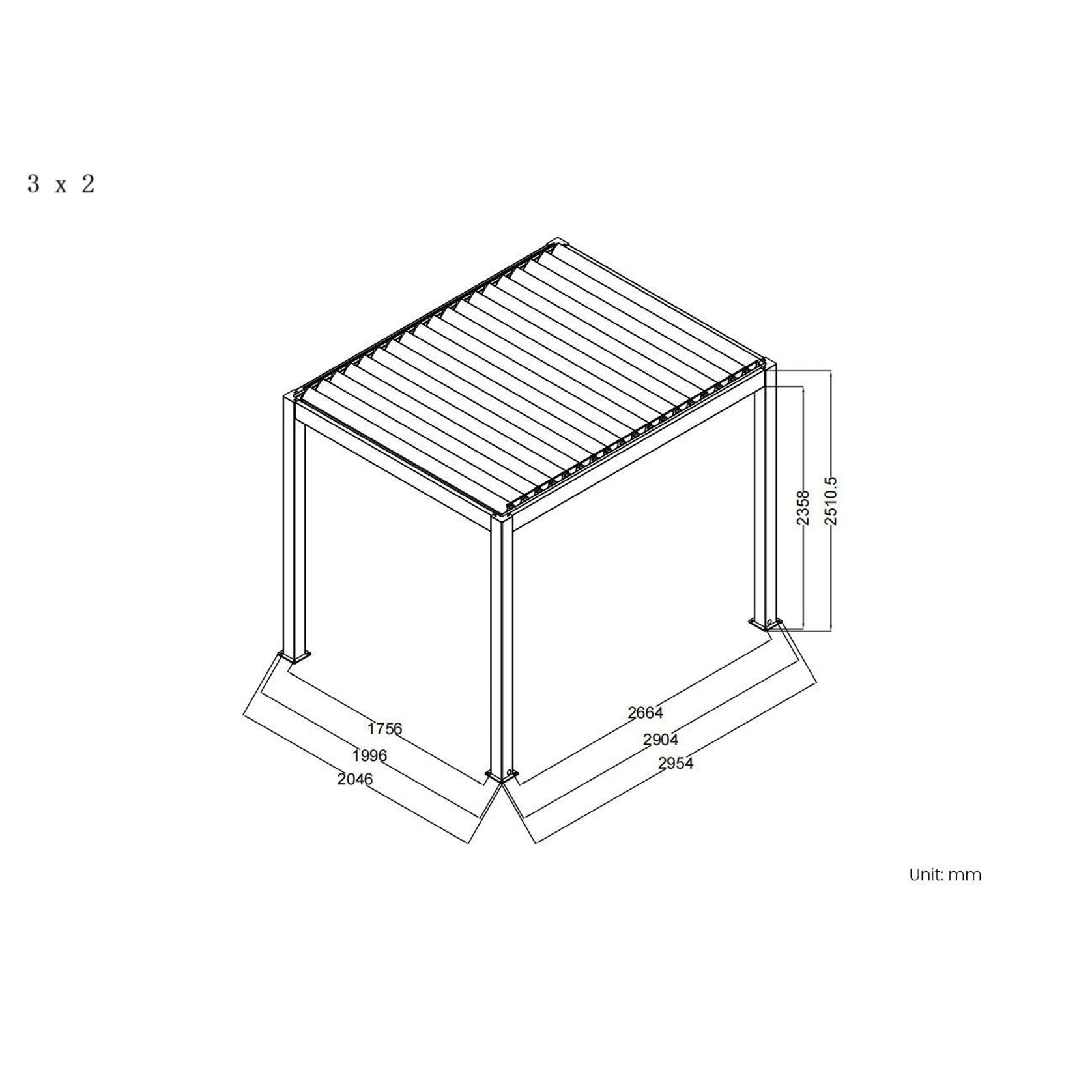 Baltic Manual Freestanding Louvre Roof Aluminium Pergola gallery detail image