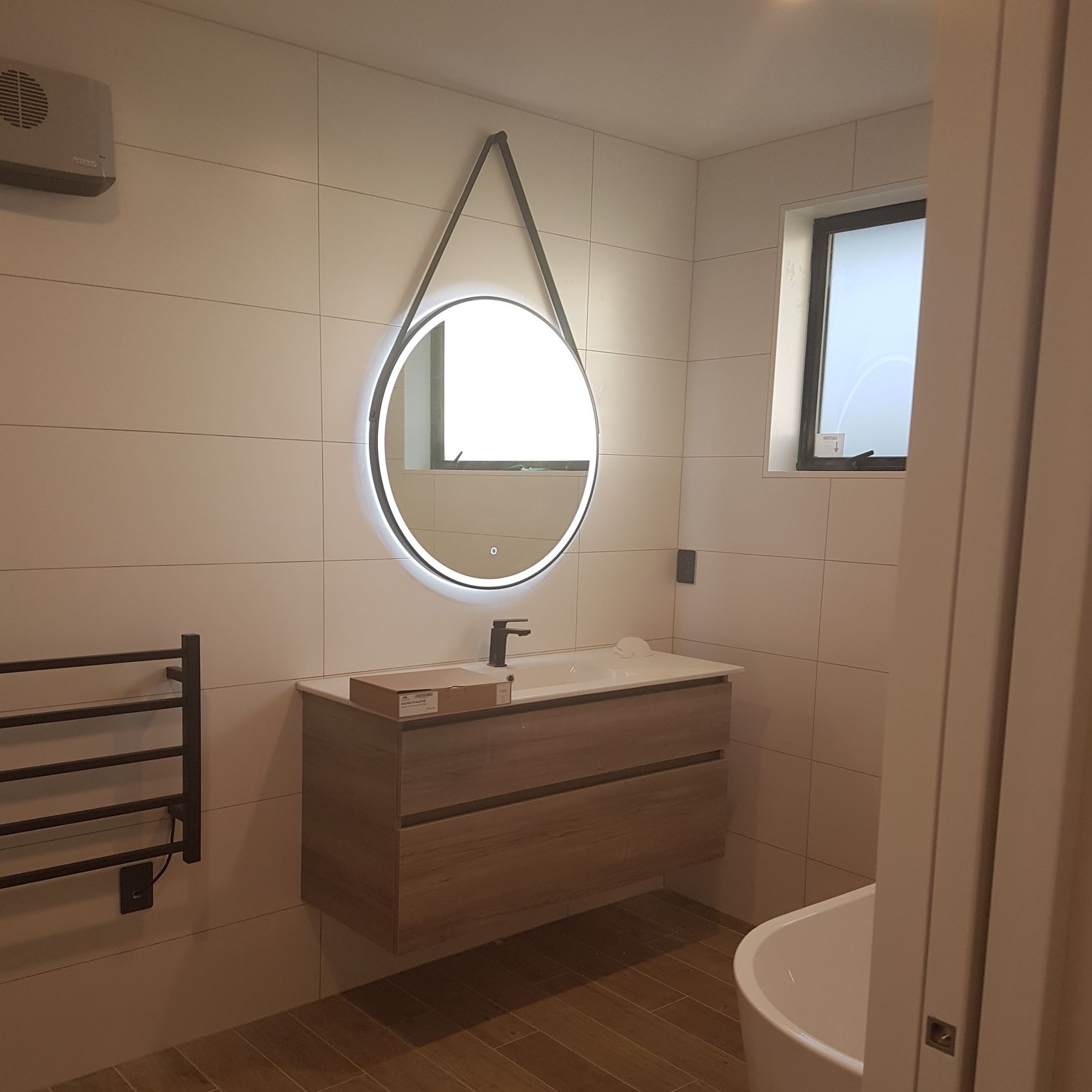 LED Decorative Round Strap Mirror with Demister gallery detail image