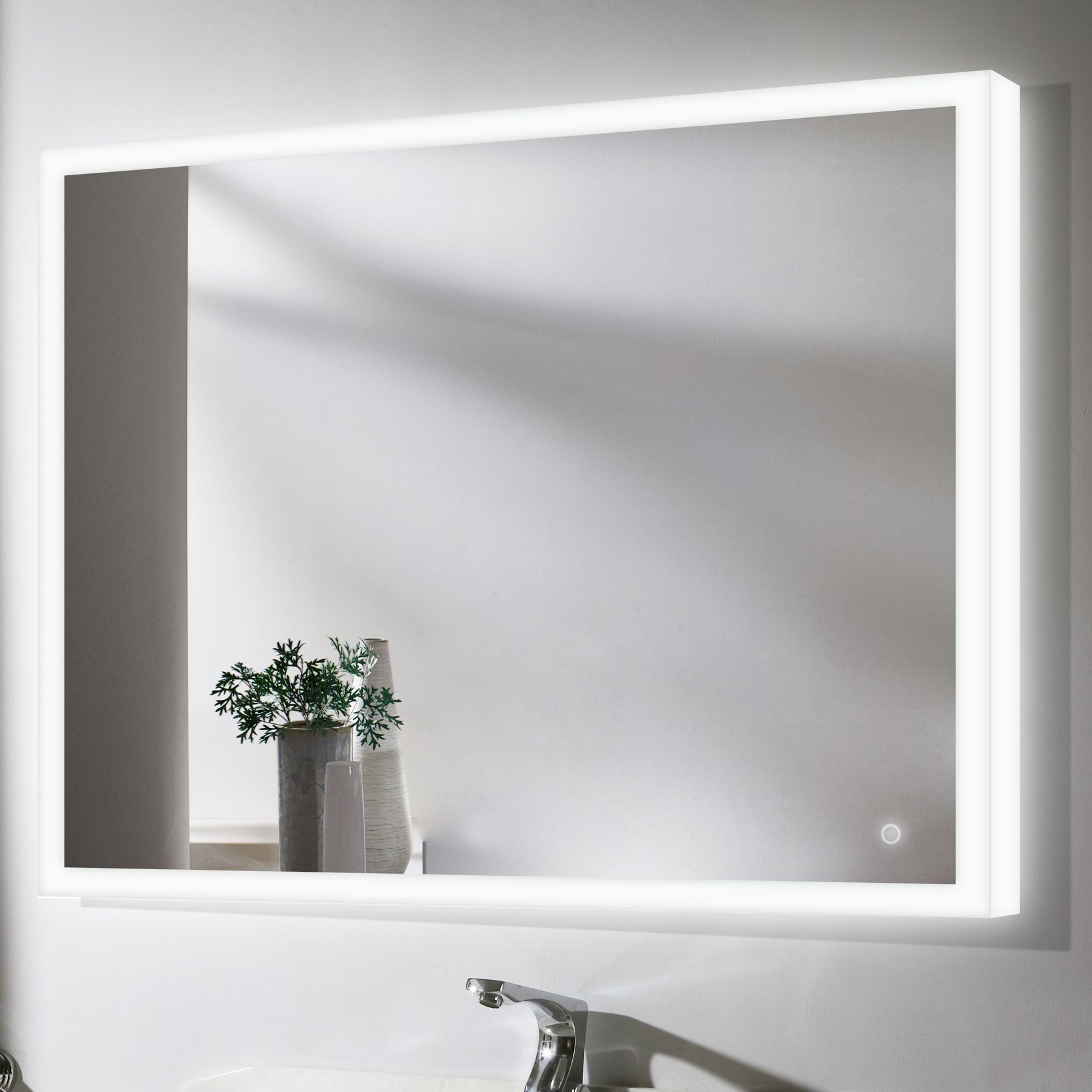 Diffused Frost LED Light Mirror with Demister gallery detail image
