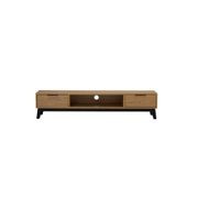 MALTON Entertainment TV Unit 180cm - Natural & Black gallery detail image