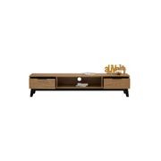 MALTON Entertainment TV Unit 180cm - Natural & Black gallery detail image