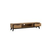 MALTON Entertainment TV Unit 180cm - Natural & Black gallery detail image