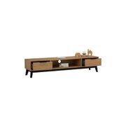 MALTON Entertainment TV Unit 180cm - Natural & Black gallery detail image