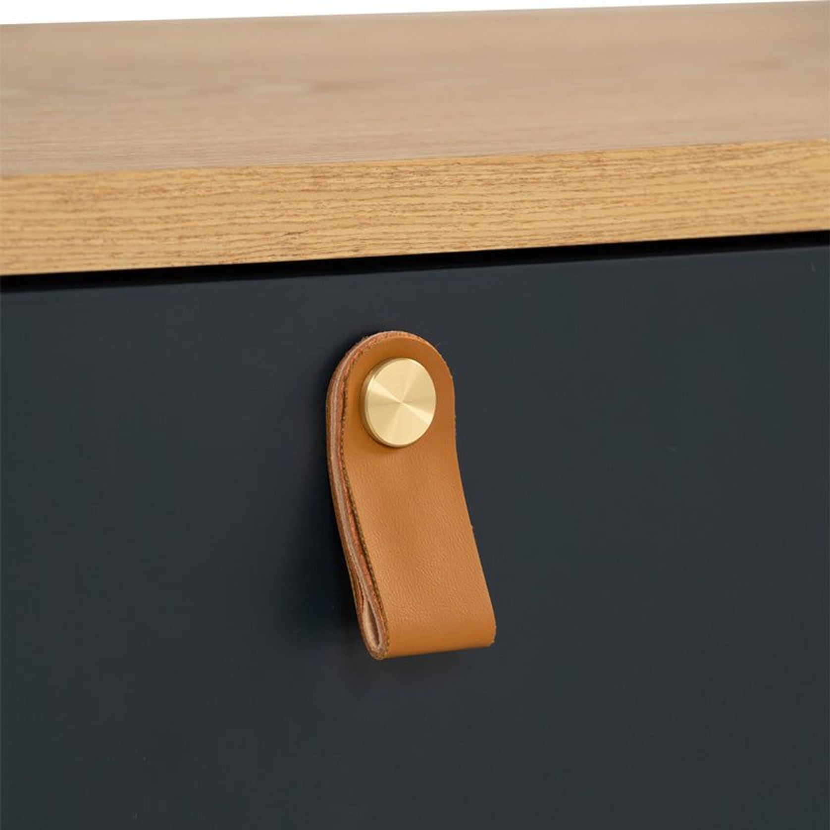 CASTOR Entertainment TV Unit 150cm - Natural, Navy Blue & Black gallery detail image