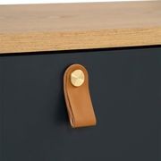 CASTOR Entertainment TV Unit 150cm - Natural, Navy Blue & Black gallery detail image