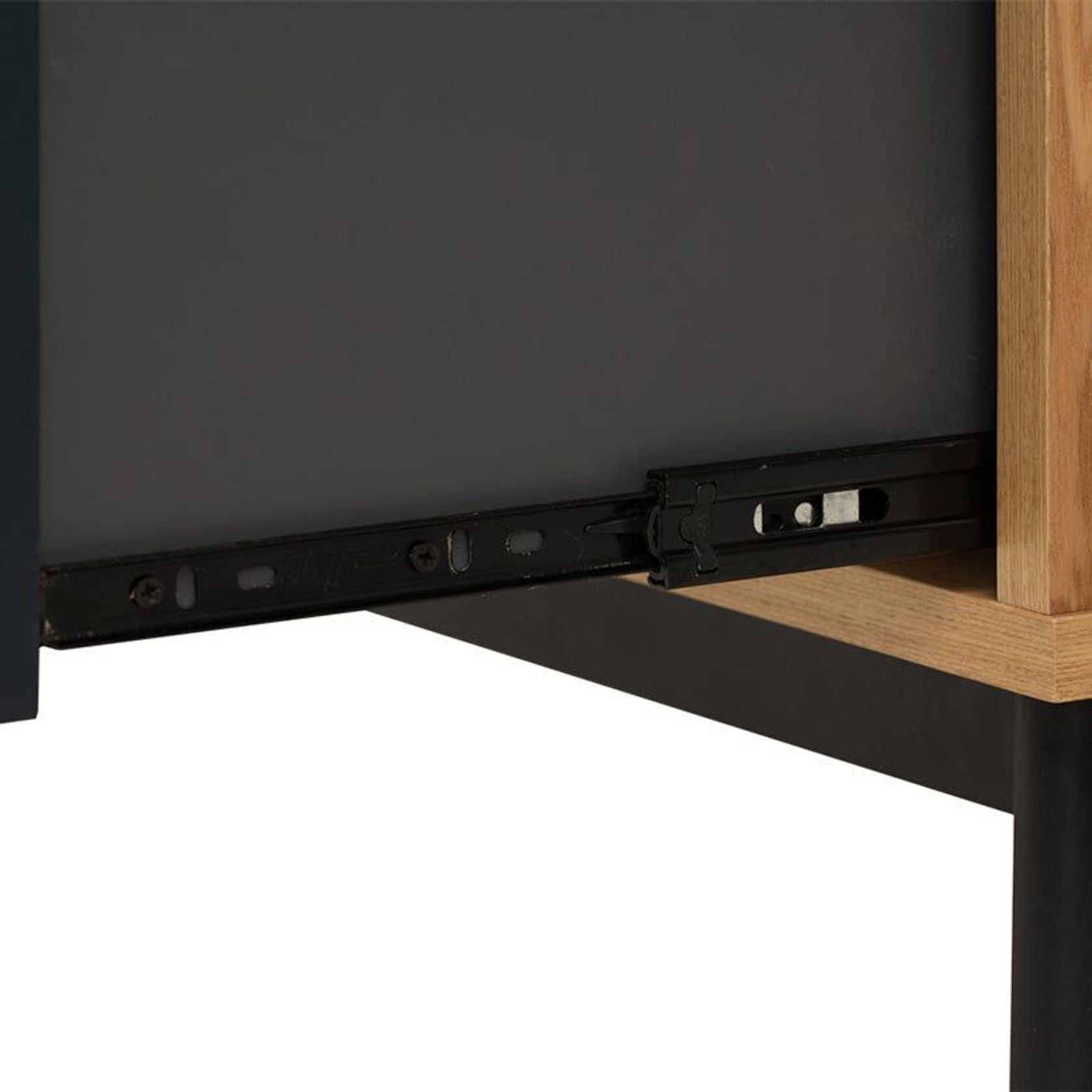 CASTOR Entertainment TV Unit 150cm - Natural, Navy Blue & Black gallery detail image