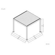 Baltic Manual Freestanding Louvre Roof Aluminium Pergola gallery detail image