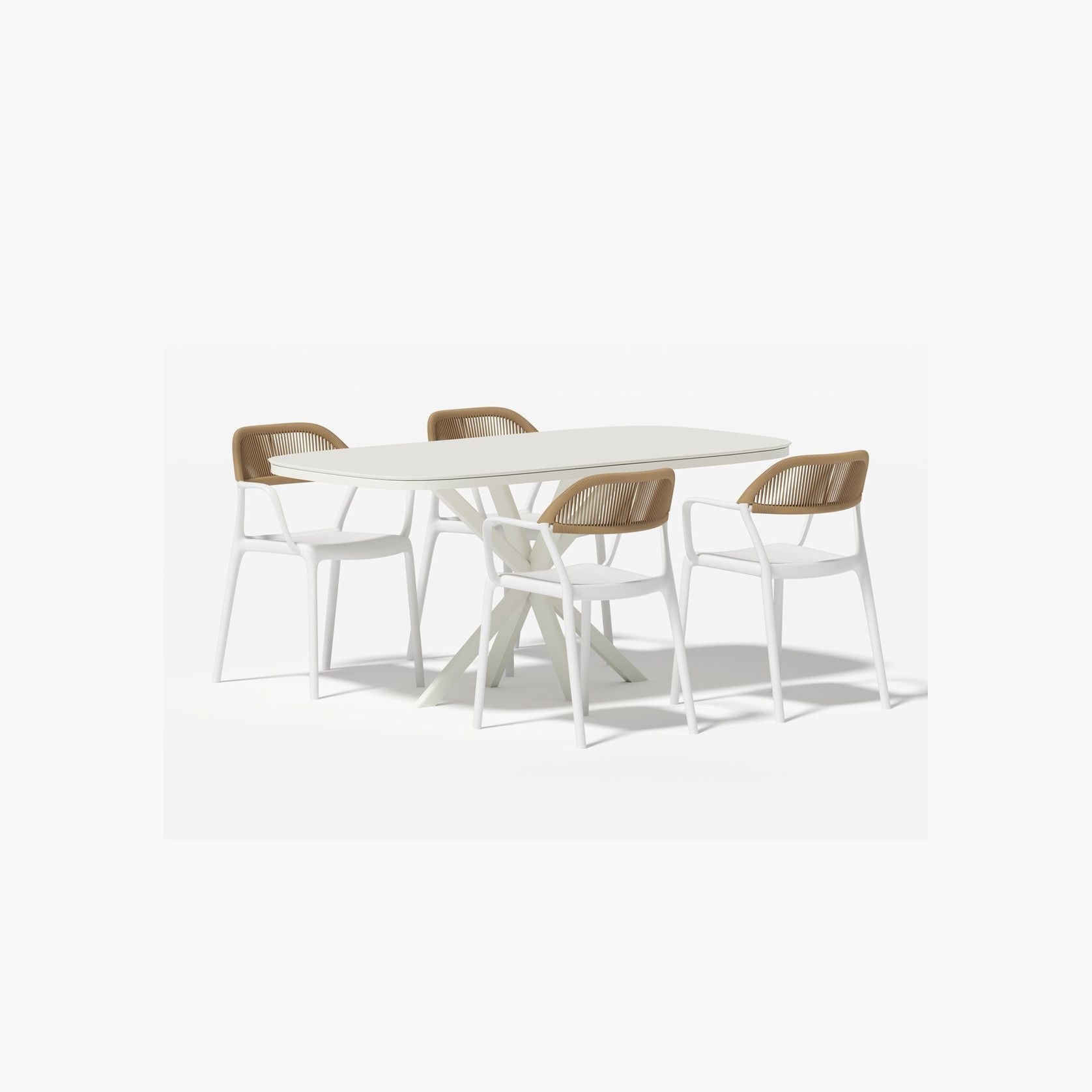 Flicker Table With Aiden Chairs 5-Piece Outdoor Dining Set gallery detail image