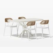 Flicker Table With Aiden Chairs 5-Piece Outdoor Dining Set gallery detail image