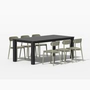 Ficus Table With Abby Chairs 7-Piece Outdoor Dining Set gallery detail image