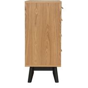 CASTOR Sideboard Buffet 125cm - Natural, Navy Blue & Black gallery detail image