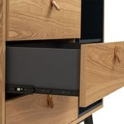 CASTOR Sideboard Buffet 125cm - Natural, Navy Blue & Black gallery detail image