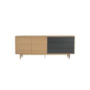 HOUSTON 200cm Sideboard Buffet - Oak & Grey gallery detail image
