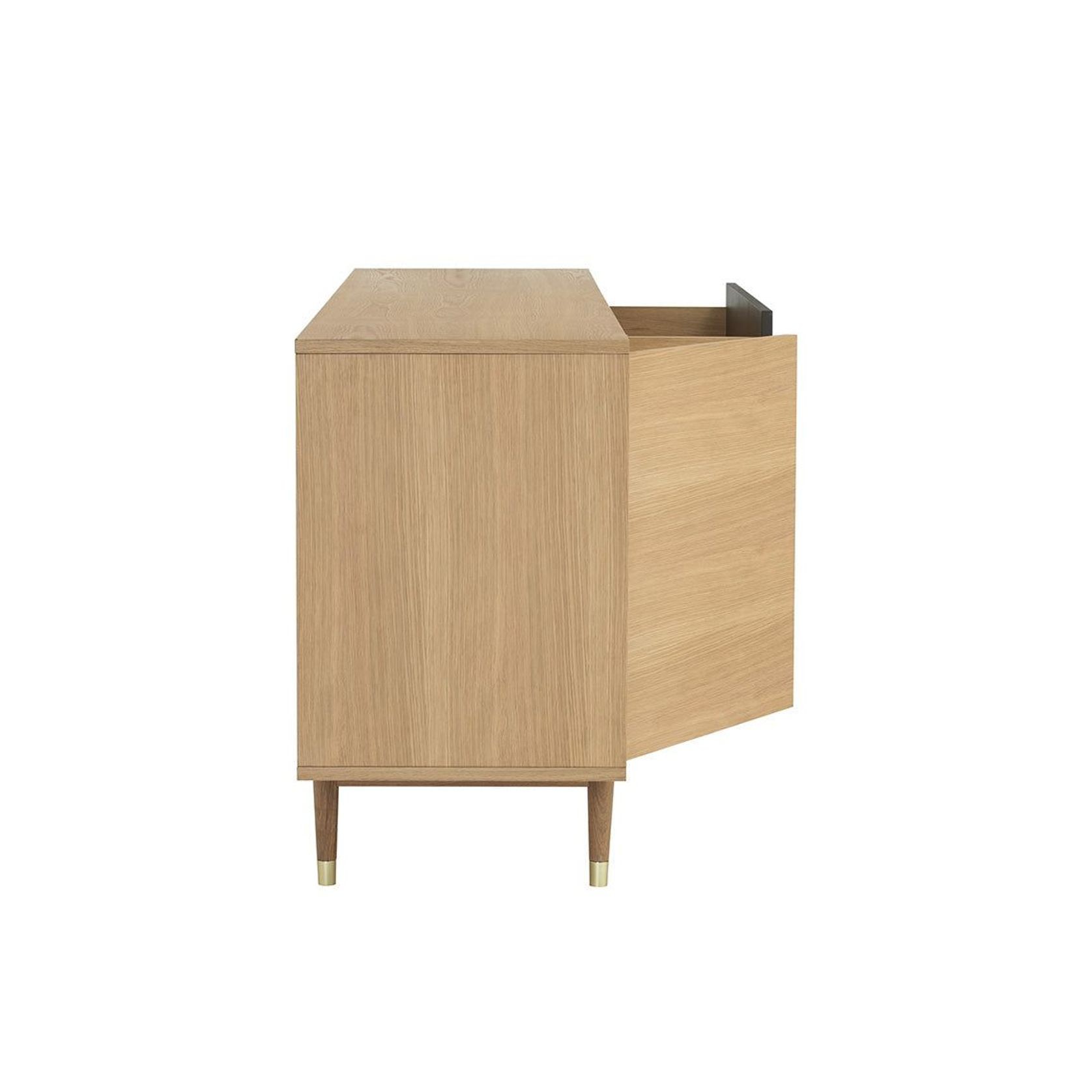 HOUSTON 200cm Sideboard Buffet - Oak & Grey gallery detail image