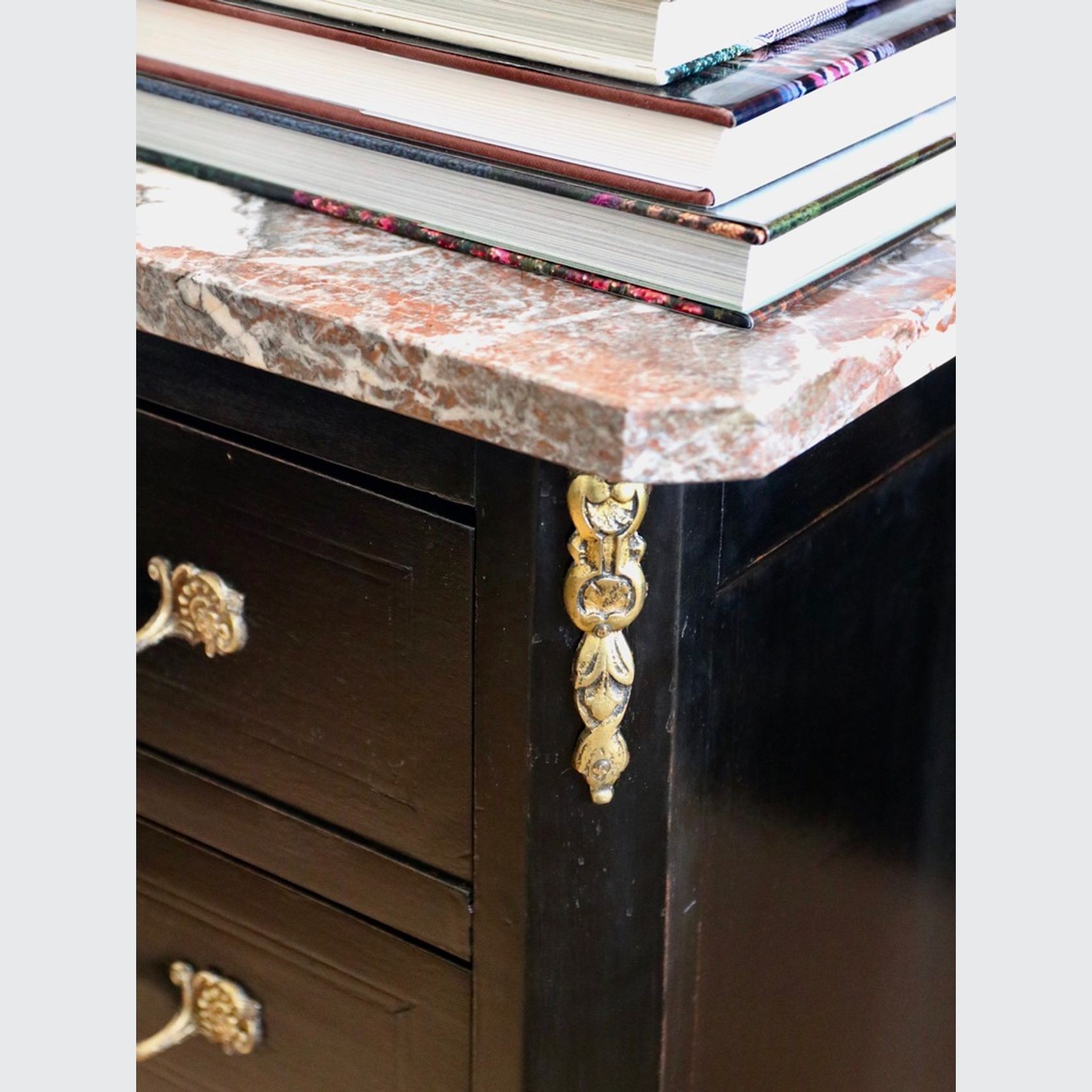 A Pair Of Louis XVI Style Bedside Tables C.1940 gallery detail image