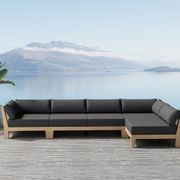 Newport Teak Outdoor Sofa L Sectional - 5 Seat gallery detail image