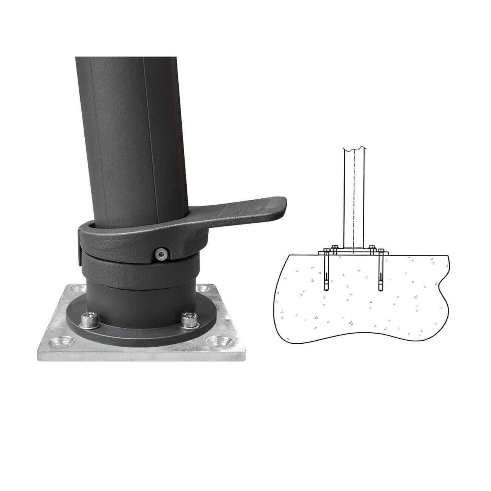 Alabaster 4m Square Cantilever Umbrella gallery detail image