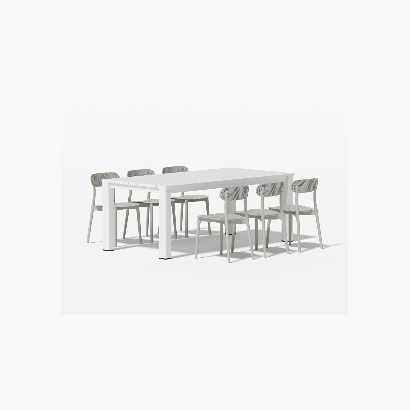 Ficus Table With Abby Chairs 7-Piece Outdoor Dining Set gallery detail image