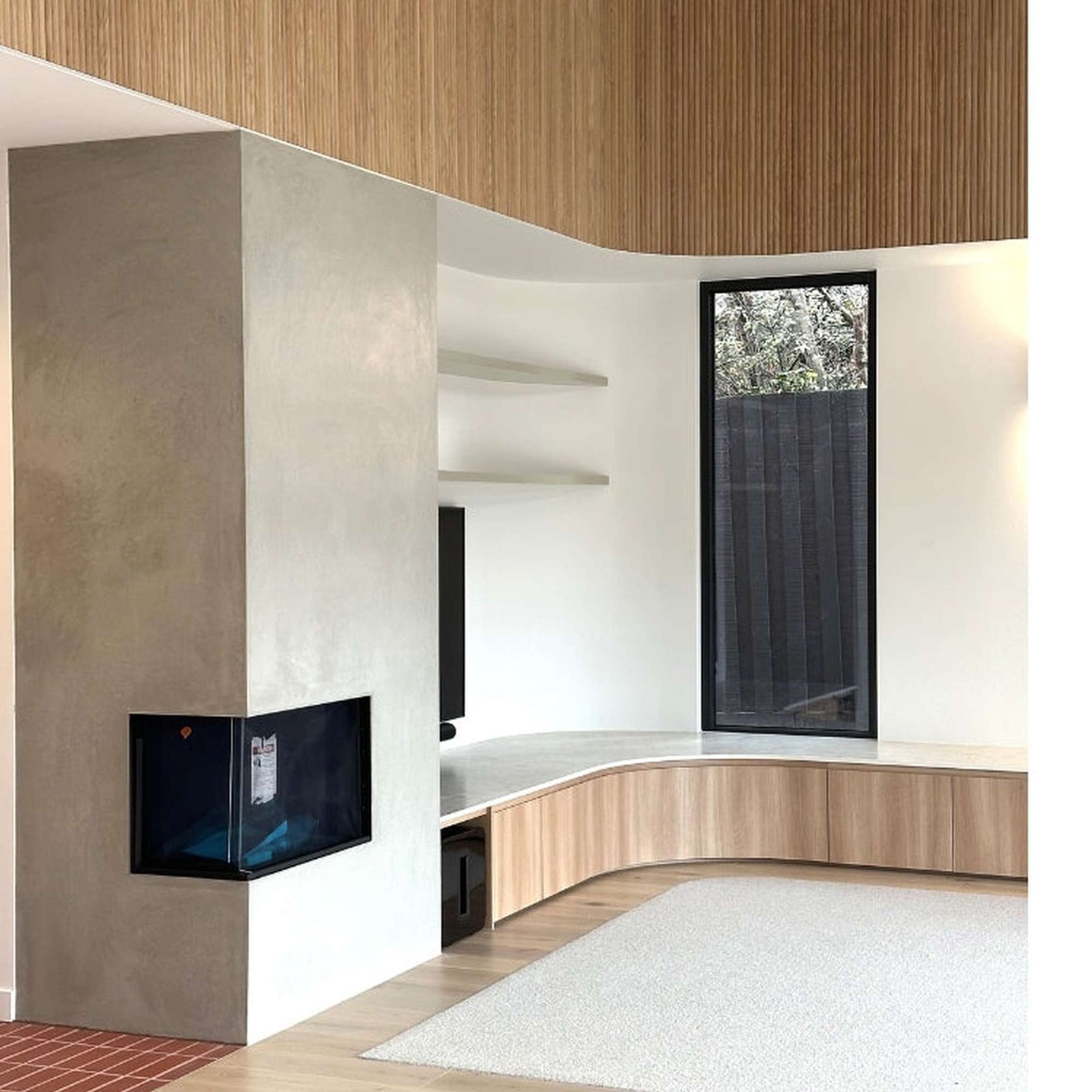 WOODFLEX Flexible Wooden Slat Wall Panel - Oak Veneer - 3000mm x 600mm - Half Round gallery detail image