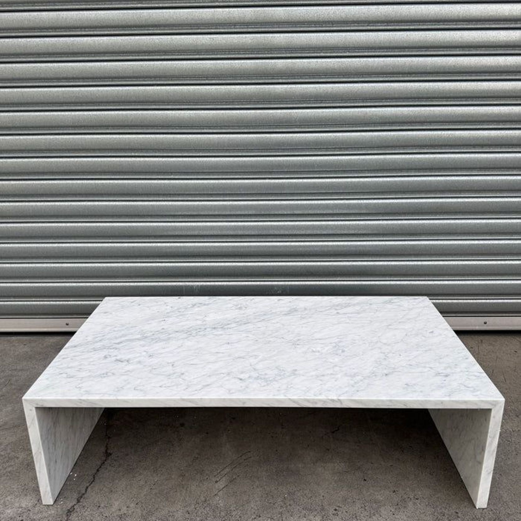 Waterfall Coffee Table - Carrara Marble | Natural Stone Co. gallery detail image