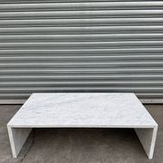 Waterfall Coffee Table - Carrara Marble | Natural Stone Co. gallery detail image