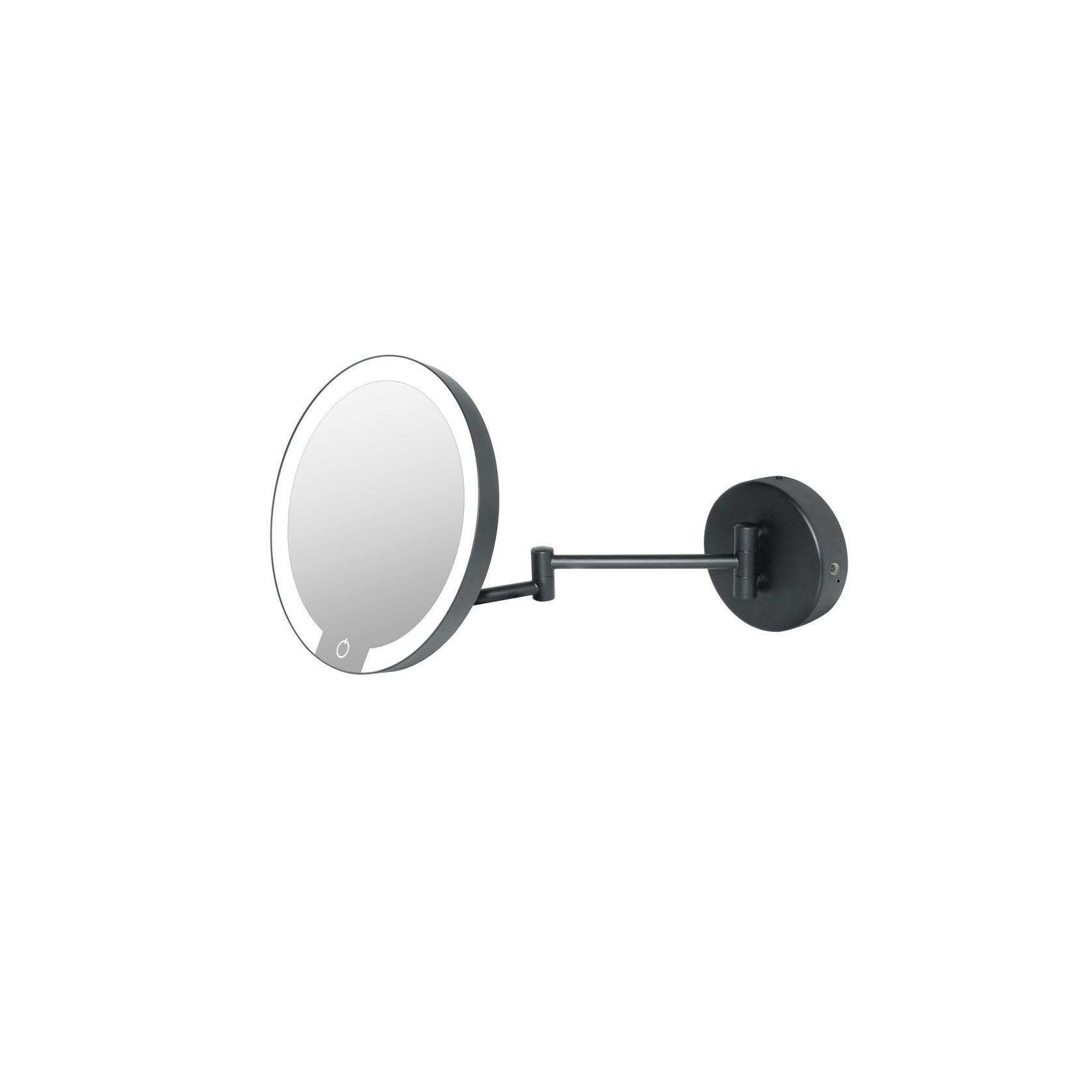 Black LED Magnify Mirror - Battery & USB gallery detail image