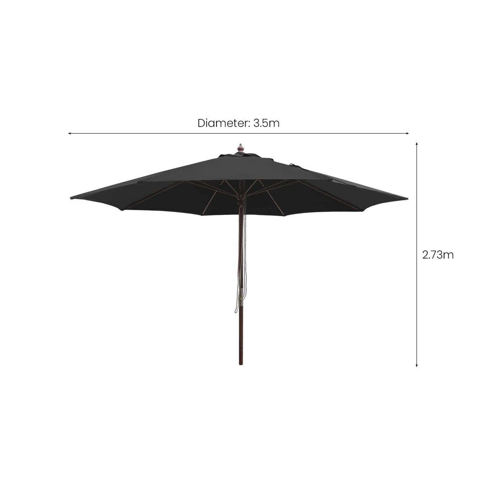 Nile 3.5m Sunbrella Round Market Umbrella gallery detail image