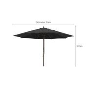 Nile 3.5m Sunbrella Round Market Umbrella gallery detail image
