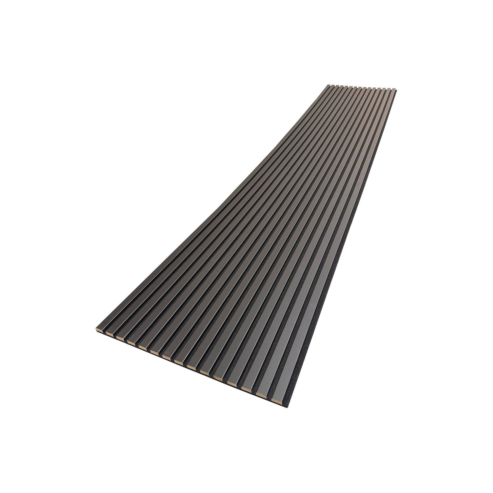 WOODFLEX Flexible Acoustic Wood Slat Wall Panel - Black Coated - 3000mm x 600mm gallery detail image